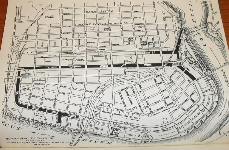 Holyoke Canal System diagram map Historical Tours of Greater Holyoke